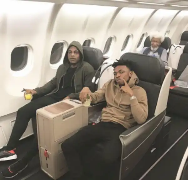 Mayorkun, LAX And Professor Wole Soyinka Jet To Cyprus (Photo)